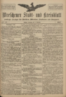Wreschener Stadt und Kreisblatt: amtlicher Anzeiger f&uuml;r Wreschen, Miloslaw, Strzalkowo und Umgegend 1917.09.13 Nr117