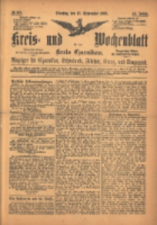 Kreis- und Wochenblatt für den Kreis Czarnikau: Anzeiger für Czarnikau, Schönlanke, Filehne, Kreuz, und Umgegend. 1895.09.10 Jg.43 Nr105