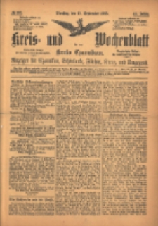 Kreis- und Wochenblatt für den Kreis Czarnikau: Anzeiger für Czarnikau, Schönlanke, Filehne, Kreuz, und Umgegend. 1895.09.10 Jg.43 Nr105
