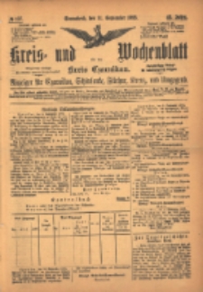 Kreis- und Wochenblatt für den Kreis Czarnikau: Anzeiger für Czarnikau, Schönlanke, Filehne, Kreuz, und Umgegend. 1895.09.14 Jg.43 Nr107