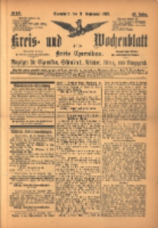 Kreis- und Wochenblatt für den Kreis Czarnikau: Anzeiger für Czarnikau, Schönlanke, Filehne, Kreuz, und Umgegend. 1895.09.21 Jg.43 Nr110