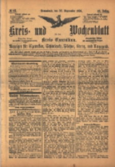 Kreis- und Wochenblatt für den Kreis Czarnikau: Anzeiger für Czarnikau, Schönlanke, Filehne, Kreuz, und Umgegend. 1895.09.28 Jg.43 Nr113