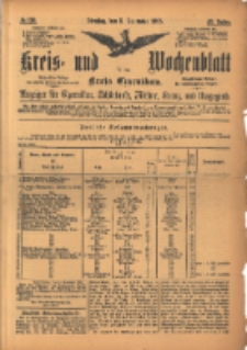 Kreis- und Wochenblatt für den Kreis Czarnikau: Anzeiger für Czarnikau, Schönlanke, Filehne, Kreuz, und Umgegend. 1895.11.05 Jg.43 Nr129