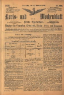 Kreis- und Wochenblatt für den Kreis Czarnikau: Anzeiger für Czarnikau, Schönlanke, Filehne, Kreuz, und Umgegend. 1895.11.14 Jg.43 Nr133
