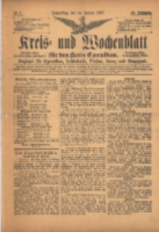 Kreis- und Wochenblatt für den Kreis Czarnikau: Anzeiger für Czarnikau, Schönlanke, Filehne, Kreuz, und Umgegend. 1897.01.14 Jg.45 Nr5