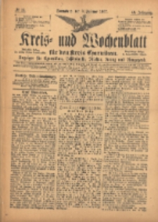 Kreis- und Wochenblatt für den Kreis Czarnikau: Anzeiger für Czarnikau, Schönlanke, Filehne, Kreuz, und Umgegend. 1897.02.06 Jg.45 Nr15