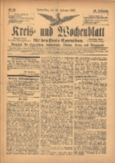 Kreis- und Wochenblatt für den Kreis Czarnikau: Anzeiger für Czarnikau, Schönlanke, Filehne, Kreuz, und Umgegend. 1897.02.25 Jg.45 Nr23