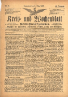 Kreis- und Wochenblatt für den Kreis Czarnikau: Anzeiger für Czarnikau, Schönlanke, Filehne, Kreuz, und Umgegend. 1897.03.06 Jg.45 Nr27