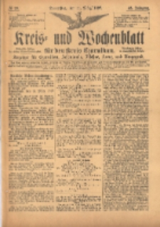 Kreis- und Wochenblatt für den Kreis Czarnikau: Anzeiger für Czarnikau, Schönlanke, Filehne, Kreuz, und Umgegend. 1897.03.11 Jg.45 Nr29