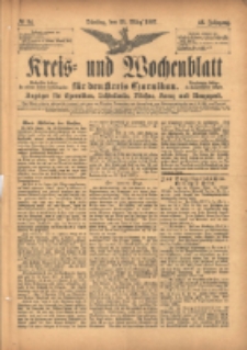 Kreis- und Wochenblatt für den Kreis Czarnikau: Anzeiger für Czarnikau, Schönlanke, Filehne, Kreuz, und Umgegend. 1897.03.23 Jg.45 Nr34