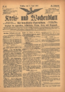 Kreis- und Wochenblatt für den Kreis Czarnikau: Anzeiger für Czarnikau, Schönlanke, Filehne, Kreuz, und Umgegend. 1897.04.13 Jg.45 Nr43