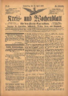Kreis- und Wochenblatt für den Kreis Czarnikau: Anzeiger für Czarnikau, Schönlanke, Filehne, Kreuz, und Umgegend. 1897.04.22 Jg.45 Nr46