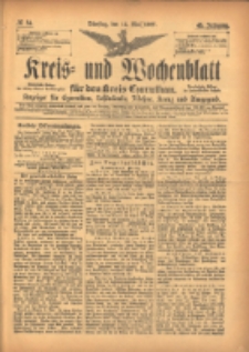 Kreis- und Wochenblatt für den Kreis Czarnikau: Anzeiger für Czarnikau, Schönlanke, Filehne, Kreuz, und Umgegend. 1897.05.11 Jg.45 Nr54
