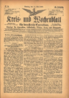Kreis- und Wochenblatt für den Kreis Czarnikau: Anzeiger für Czarnikau, Schönlanke, Filehne, Kreuz, und Umgegend. 1897.05.11 Jg.45 Nr54