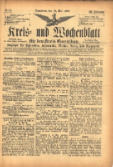 Kreis- und Wochenblatt für den Kreis Czarnikau: Anzeiger für Czarnikau, Schönlanke, Filehne, Kreuz, und Umgegend. 1897.05.22 Jg.45 Nr59