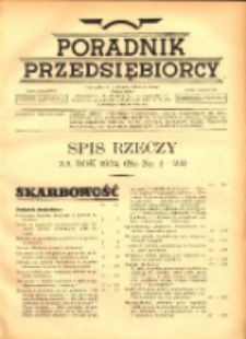 Poradnik Przedsiębiorcy: spis rzeczy za rok 1934 (Nr. Nr. 1-24)