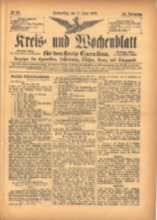 Kreis- und Wochenblatt für den Kreis Czarnikau: Anzeiger für Czarnikau, Schönlanke, Filehne, Kreuz, und Umgegend. 1897.06.03 Jg.45 Nr63
