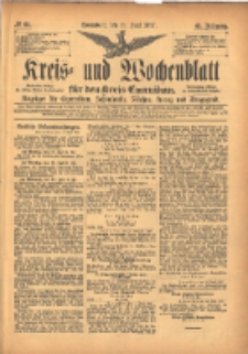 Kreis- und Wochenblatt für den Kreis Czarnikau: Anzeiger für Czarnikau, Schönlanke, Filehne, Kreuz, und Umgegend. 1897.06.19 Jg.45 Nr69