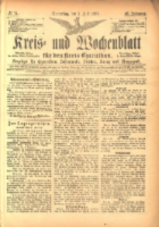 Kreis- und Wochenblatt für den Kreis Czarnikau: Anzeiger für Czarnikau, Schönlanke, Filehne, Kreuz, und Umgegend. 1897.07.01 Jg.45 Nr74