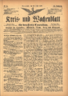 Kreis- und Wochenblatt für den Kreis Czarnikau: Anzeiger für Czarnikau, Schönlanke, Filehne, Kreuz, und Umgegend. 1897.07.24 Jg.45 Nr84