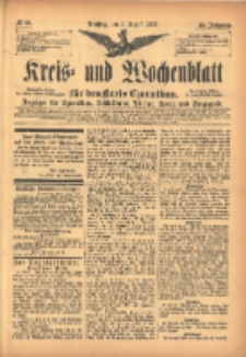 Kreis- und Wochenblatt für den Kreis Czarnikau: Anzeiger für Czarnikau, Schönlanke, Filehne, Kreuz, und Umgegend. 1897.08.03 Jg.45 Nr88