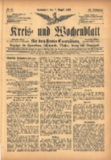 Kreis- und Wochenblatt für den Kreis Czarnikau: Anzeiger für Czarnikau, Schönlanke, Filehne, Kreuz, und Umgegend. 1897.08.07 Jg.45 Nr90