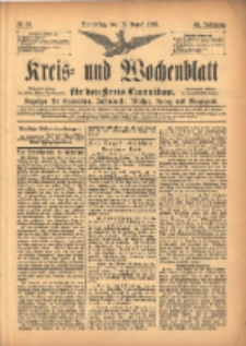 Kreis- und Wochenblatt für den Kreis Czarnikau: Anzeiger für Czarnikau, Schönlanke, Filehne, Kreuz, und Umgegend. 1897.08.12 Jg.45 Nr92