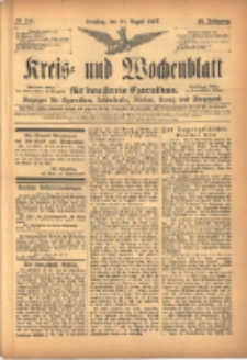 Kreis- und Wochenblatt für den Kreis Czarnikau: Anzeiger für Czarnikau, Schönlanke, Filehne, Kreuz, und Umgegend. 1897.08.31 Jg.45 Nr100