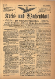 Kreis- und Wochenblatt für den Kreis Czarnikau: Anzeiger für Czarnikau, Schönlanke, Filehne, Kreuz, und Umgegend. 1897.10.09 Jg.45 Nr117