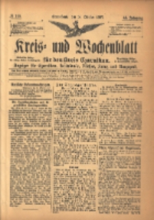 Kreis- und Wochenblatt für den Kreis Czarnikau: Anzeiger für Czarnikau, Schönlanke, Filehne, Kreuz, und Umgegend. 1897.10.16 Jg.45 Nr120