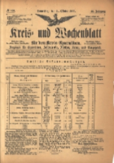 Kreis- und Wochenblatt für den Kreis Czarnikau: Anzeiger für Czarnikau, Schönlanke, Filehne, Kreuz, und Umgegend. 1897.10.21 Jg.45 Nr122