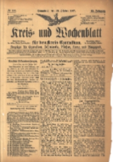 Kreis- und Wochenblatt für den Kreis Czarnikau: Anzeiger für Czarnikau, Schönlanke, Filehne, Kreuz, und Umgegend. 1897.10.23 Jg.45 Nr123