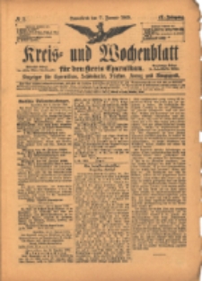 Kreis- und Wochenblatt für den Kreis Czarnikau: Anzeiger für Czarnikau, Schönlanke, Filehne, Kreuz, und Umgegend. 1899.01.07 Jg.47 Nr3