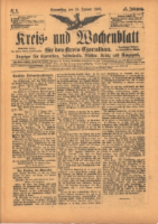 Kreis- und Wochenblatt für den Kreis Czarnikau: Anzeiger für Czarnikau, Schönlanke, Filehne, Kreuz, und Umgegend. 1899.01.19 Jg.47 Nr8
