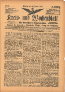 Kreis- und Wochenblatt für den Kreis Czarnikau: Anzeiger für Czarnikau, Schönlanke, Filehne, Kreuz, und Umgegend. 1899.01.24 Jg.47 Nr10