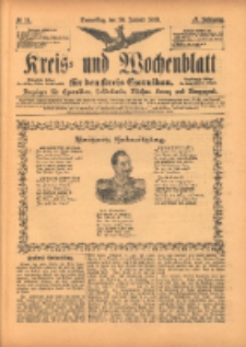Kreis- und Wochenblatt für den Kreis Czarnikau: Anzeiger für Czarnikau, Schönlanke, Filehne, Kreuz, und Umgegend. 1899.01.26 Jg.47 Nr11