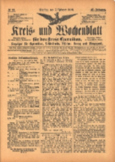 Kreis- und Wochenblatt für den Kreis Czarnikau: Anzeiger für Czarnikau, Schönlanke, Filehne, Kreuz, und Umgegend. 1899.02.07Jg.47 Nr16