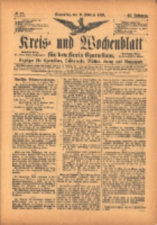Kreis- und Wochenblatt für den Kreis Czarnikau: Anzeiger für Czarnikau, Schönlanke, Filehne, Kreuz, und Umgegend. 1899.02.09 Jg.47 Nr17
