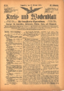 Kreis- und Wochenblatt für den Kreis Czarnikau: Anzeiger für Czarnikau, Schönlanke, Filehne, Kreuz, und Umgegend. 1899.02.16 Jg.47 Nr20