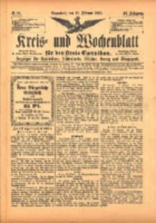 Kreis- und Wochenblatt für den Kreis Czarnikau: Anzeiger für Czarnikau, Schönlanke, Filehne, Kreuz, und Umgegend. 1899.02.18 Jg.47 Nr21