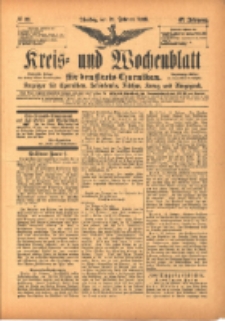 Kreis- und Wochenblatt für den Kreis Czarnikau: Anzeiger für Czarnikau, Schönlanke, Filehne, Kreuz, und Umgegend. 1899.02.21 Jg.47 Nr22