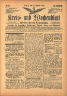 Kreis- und Wochenblatt für den Kreis Czarnikau: Anzeiger für Czarnikau, Schönlanke, Filehne, Kreuz, und Umgegend. 1899.02.25 Jg.47 Nr25