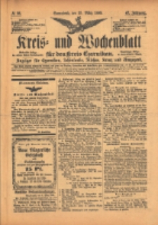 Kreis- und Wochenblatt für den Kreis Czarnikau: Anzeiger für Czarnikau, Schönlanke, Filehne, Kreuz, und Umgegend. 1899.03.25 Jg.47 Nr36