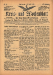 Kreis- und Wochenblatt für den Kreis Czarnikau: Anzeiger für Czarnikau, Schönlanke, Filehne, Kreuz, und Umgegend. 1899.04.18 Jg.47 Nr45