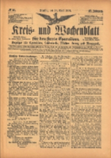 Kreis- und Wochenblatt für den Kreis Czarnikau: Anzeiger für Czarnikau, Schönlanke, Filehne, Kreuz, und Umgegend. 1899.04.25 Jg.47 Nr48