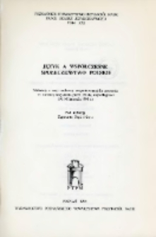 Słowo wstępne na otwarcie sesji. Język a współczesne społeczeństwo polskie