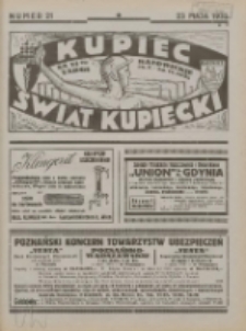 Kupiec-Świat Kupiecki; pisma złączone; oficjalny organ kupiectwa Polski Zachodniej 1935.05.23 R.29 Nr21; Na VI-te Targi Katowickie 25 V - 10 VII 1935
