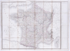 Carte physique, administrative et routi&egrave;re de la France indiquant aussi la navigation int&eacute;rieure du Royaume.