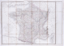 Carte physique, administrative et routière de la France indiquant aussi la navigation intérieure du Royaume.