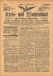 Kreis- und Wochenblatt für den Kreis Czarnikau: Anzeiger für Czarnikau, Schönlanke, Filehne, Kreuz, und Umgegend. 1899.05.02 Jg.47 Nr51